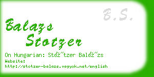 balazs stotzer business card